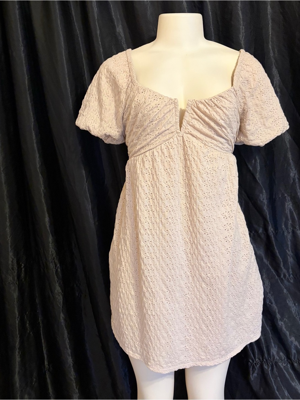 URBAN Romantics Blush Pink Textured Babydoll Dress